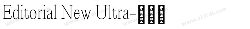 Editorial New Ultra字体转换
